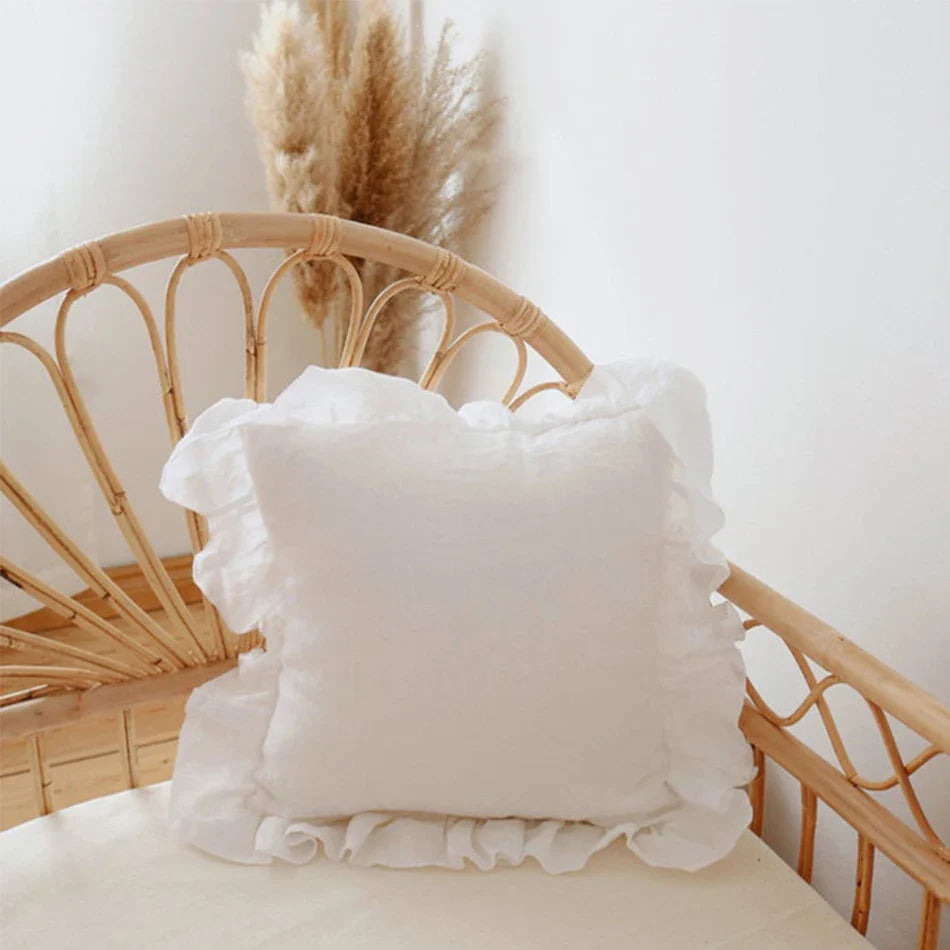 Soft Ruffled Pure Linen Cushion & Pillowcase Covers - 11 Colours, Various Sizes