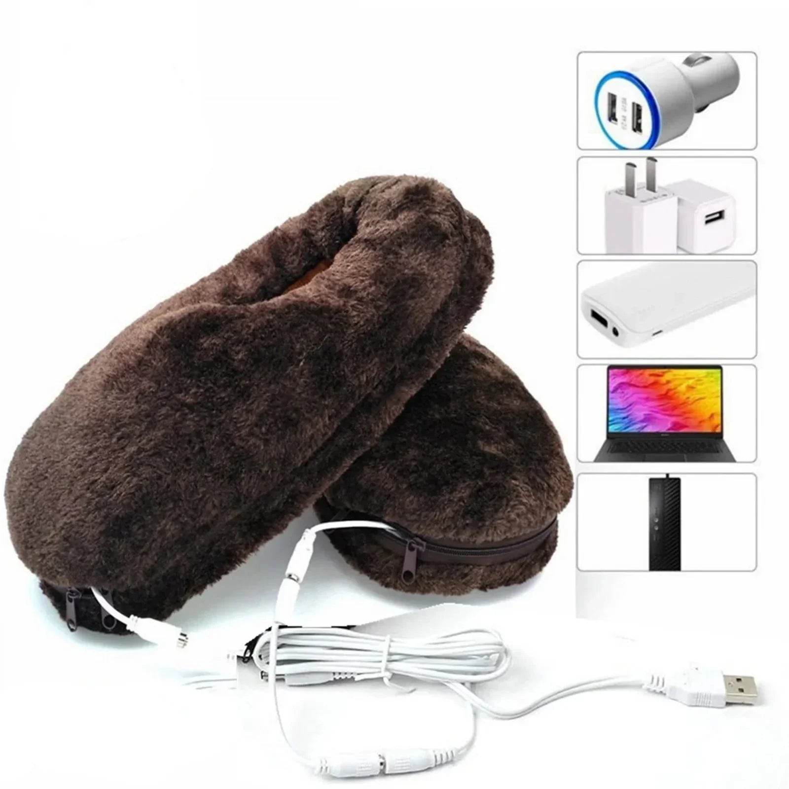 SnugGifts - Instant Warmth Elektriske tøfler