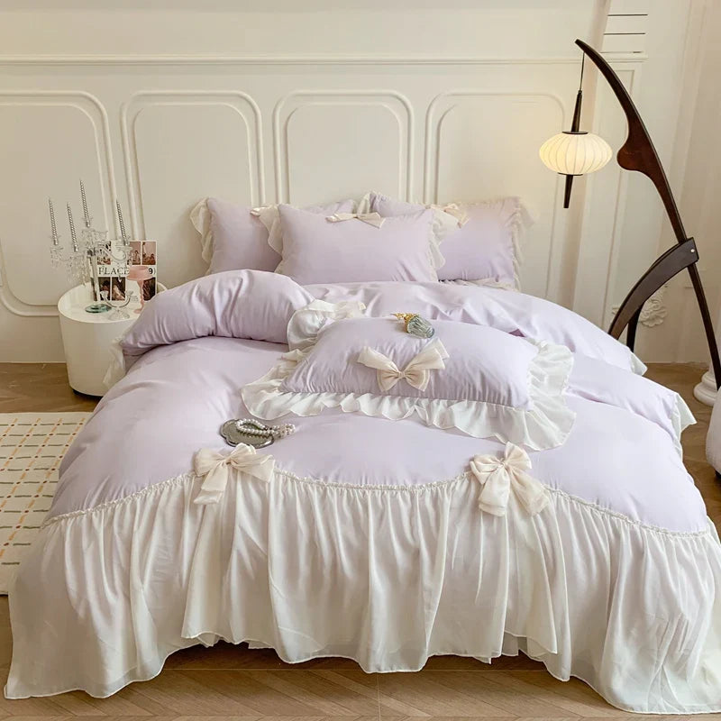 Chiffon Kant Romantische Beddengoedset