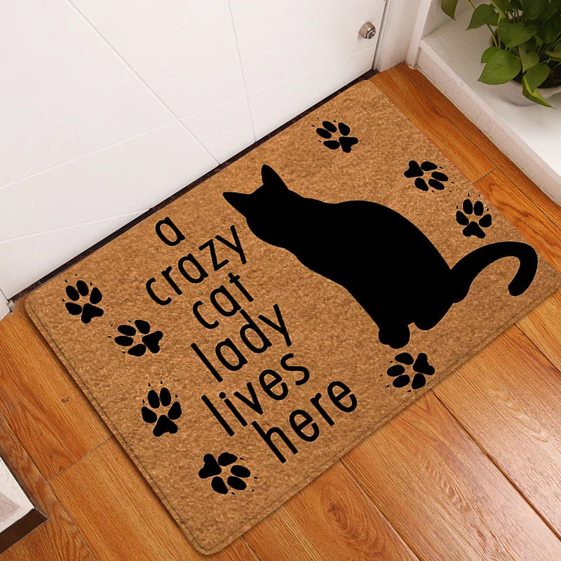 Paillasson Home Sweet Home Chats Mignons – Tapis d’entrée adorable et antidérapant