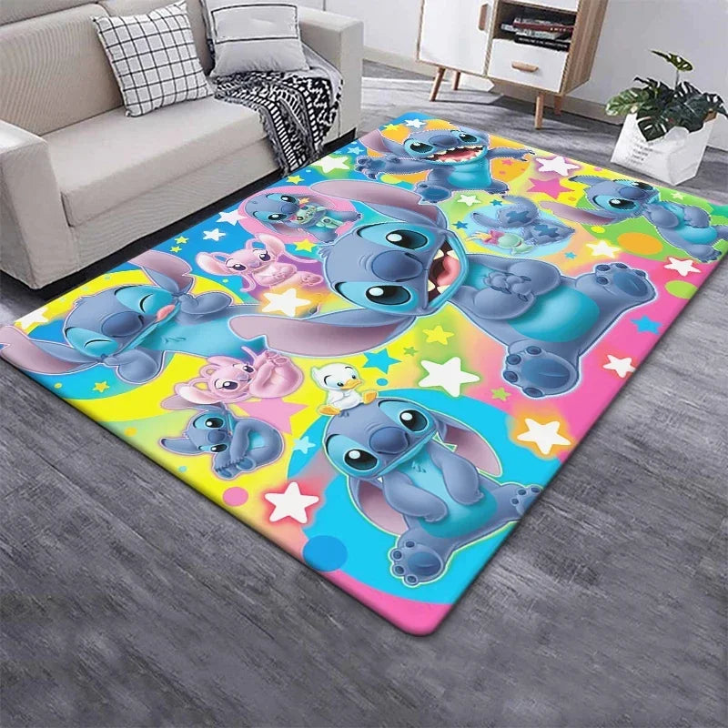 Winnie Stitch Cartoon Rug – Cozy & Vibrant Home Décor