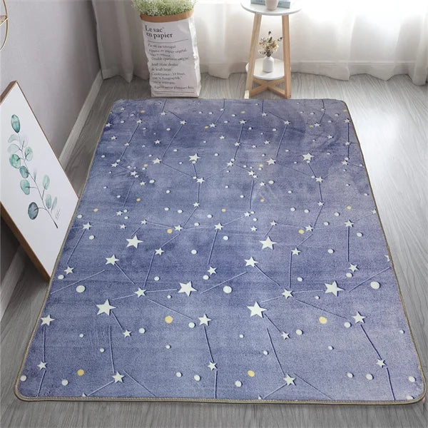 Tapis Licorne Winnie Lumineux dans le Noir – Étoiles Magiques pour la Chambre des Enfants