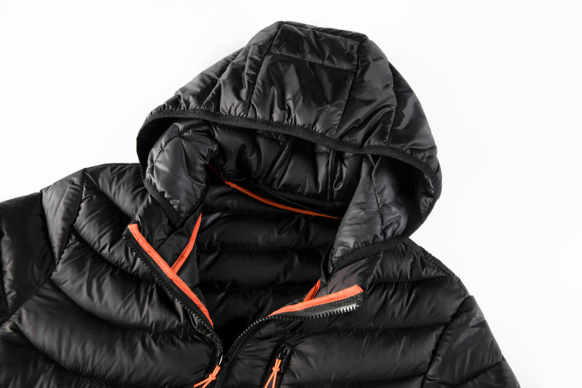 Everest: Wattierte Windjacke für Herren aus Baumwolle – Herbst- und Winterparka mit Kapuze