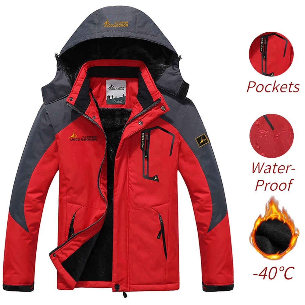 Parka de invierno definitiva para hombre - Chaqueta súper cálida - Anorak con capucha premium impermeable, resistente al viento y con aislamiento