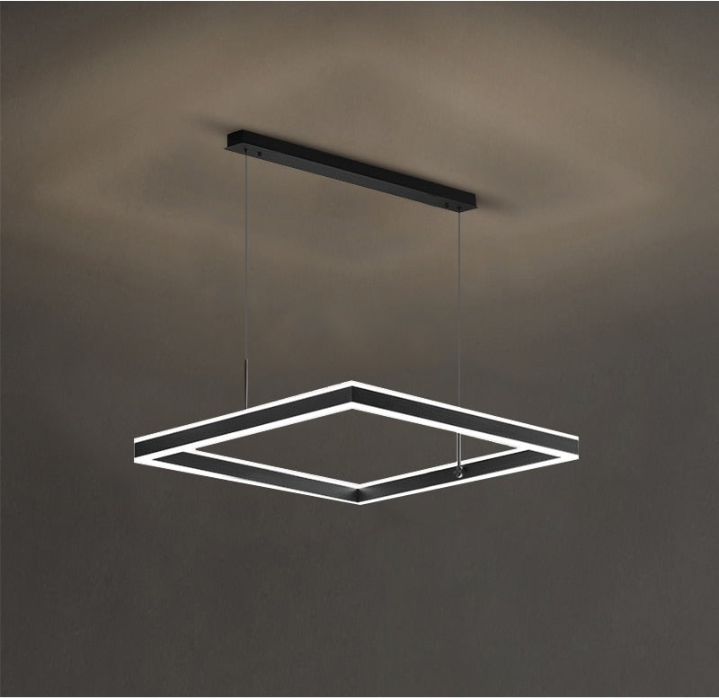 YLK Kare - Moderne led lysekrone for stue luksus kvadratisk design