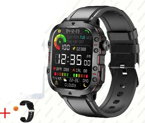 Atlas Military Smartwatch – 2024 Robuuste fitnesstracker voor buiten met bellen via Bluetooth