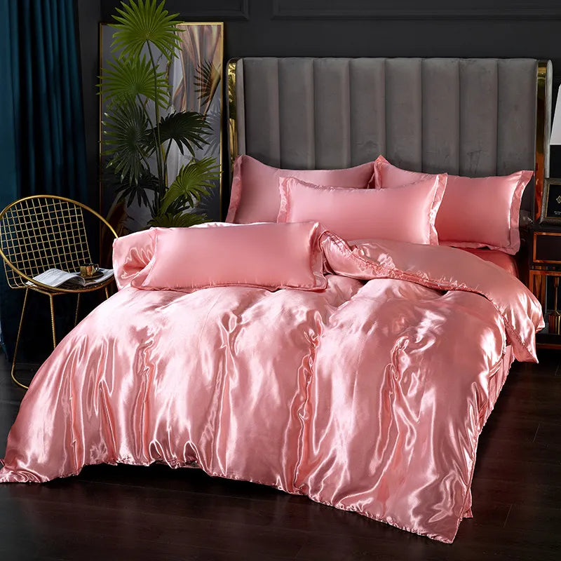 Luxurious Silk Bedding Ensemble: Elegance in Every Thread