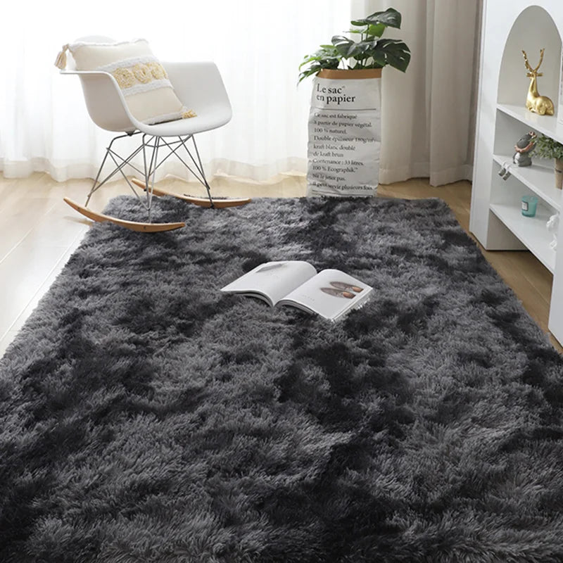 Winnie Luxe Furry Rug – Modern Soft Shag Carpet for Bedroom & Living Room