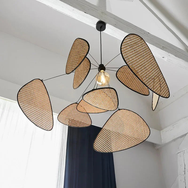 Lustre en rotin Emily Leaf