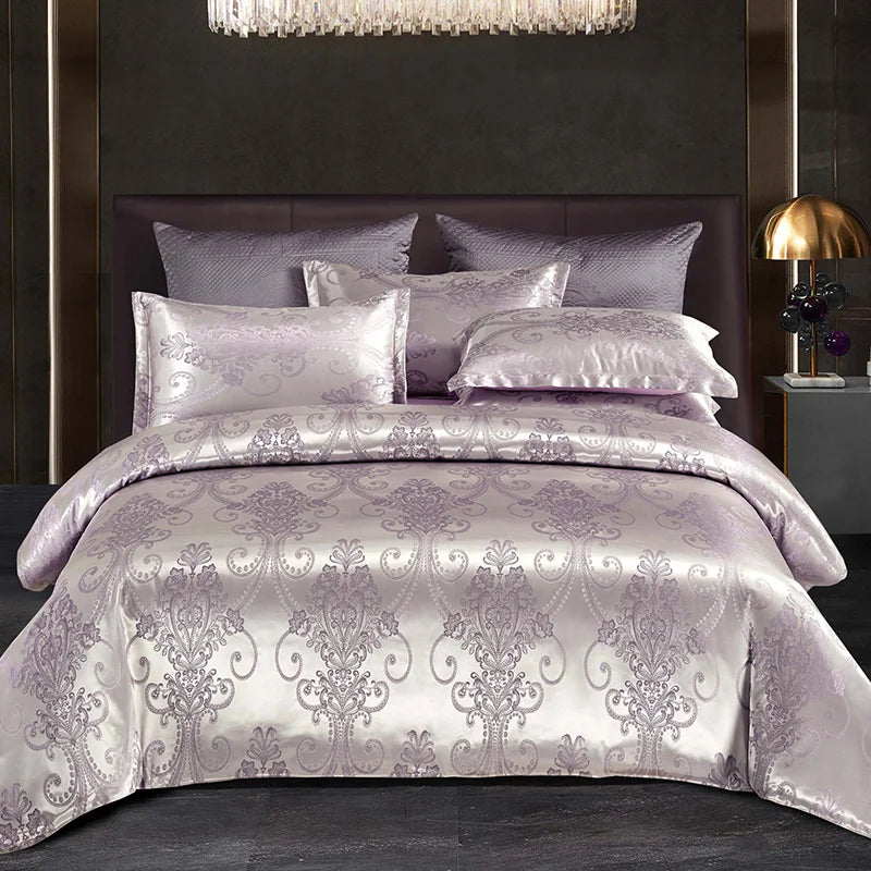 Wostar Satin Rayon Jacquard pussilakana 220x240 Kesäinen Luxury parivuode Pussilakanat