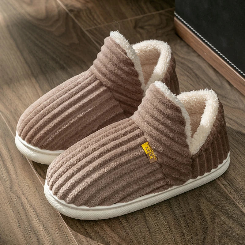 Chaussons en peluche CozyMax | Chaussures d'intérieur ultra chaudes en coton antidérapantes