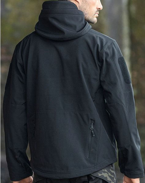 Giacca Soft Shell - Bomber tattico antivento impermeabile con cappuccio da uomo