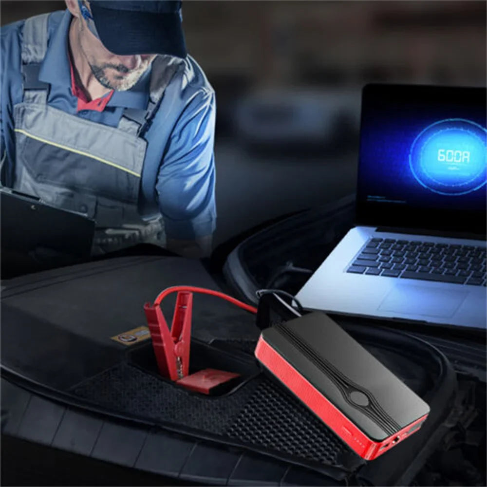 Car Jump Starter & Tire Inflator - 20000mAh Power Bank, Air Pump & Emergency Kit