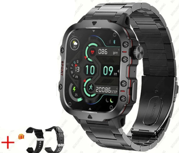 Atlas Military Smartwatch – 2024 Robuuste fitnesstracker voor buiten met bellen via Bluetooth