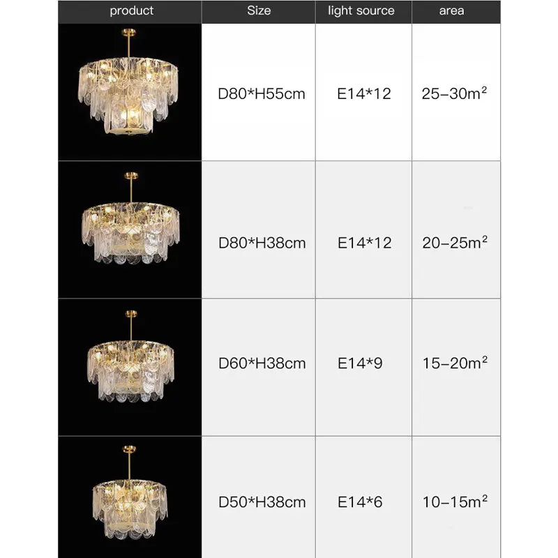 The Strand Gold LED Marble Crystal Glass Chandelier