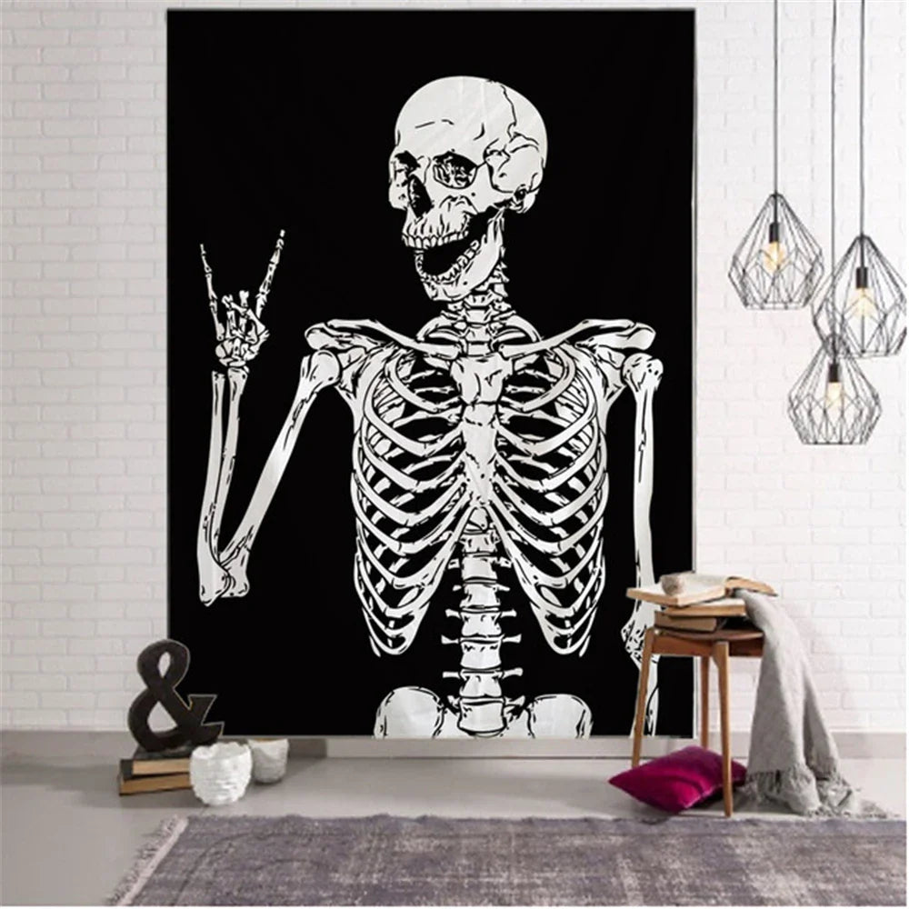 Skull Bryllup Tarot Tapestry