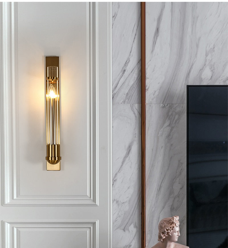 WIN Moderne led-wandlamp in Amerikaanse stijl, luxe gouden licht