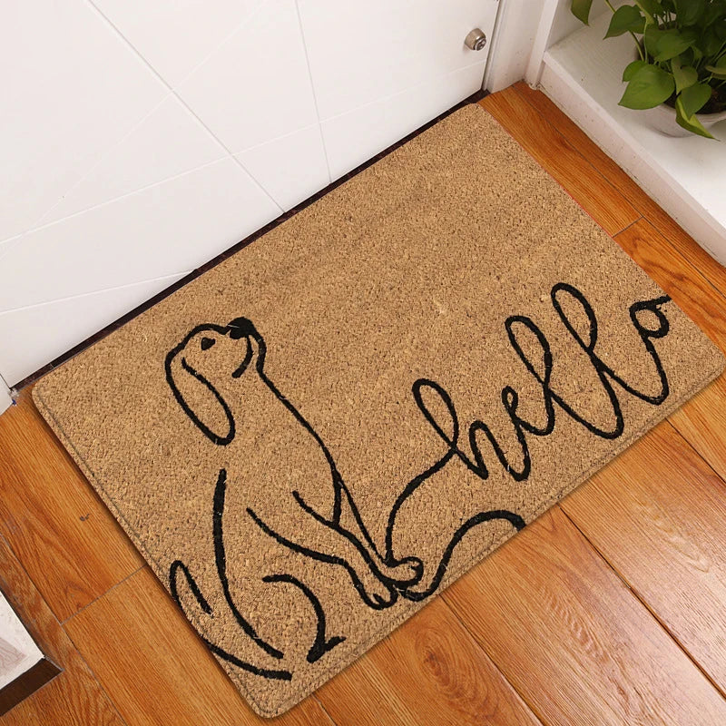 Paillasson Home Sweet Home Chats Mignons – Tapis d’entrée adorable et antidérapant