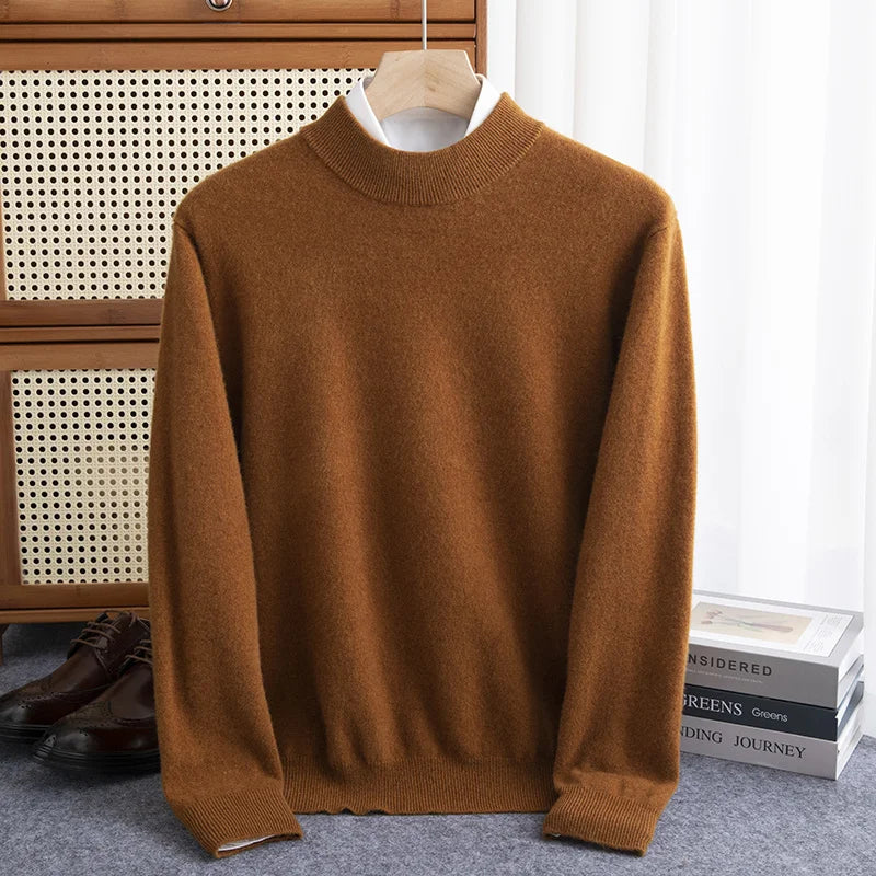 Klassisk Mock Neck Uld Pullover