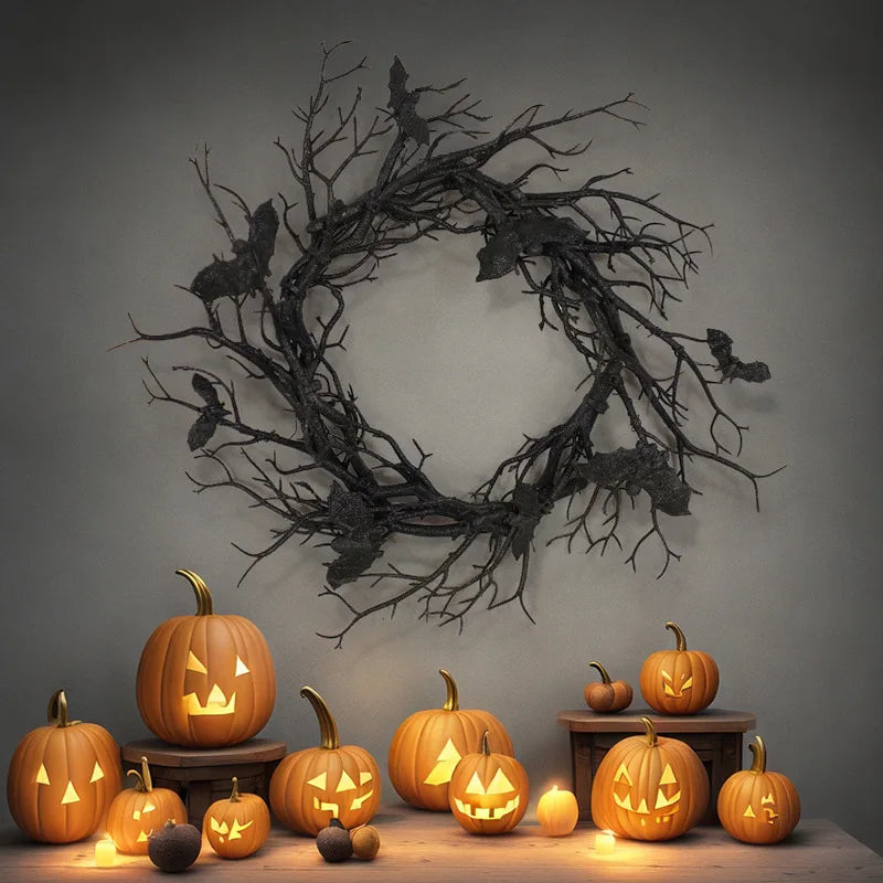 Halloween Haunted Twilight Wreath