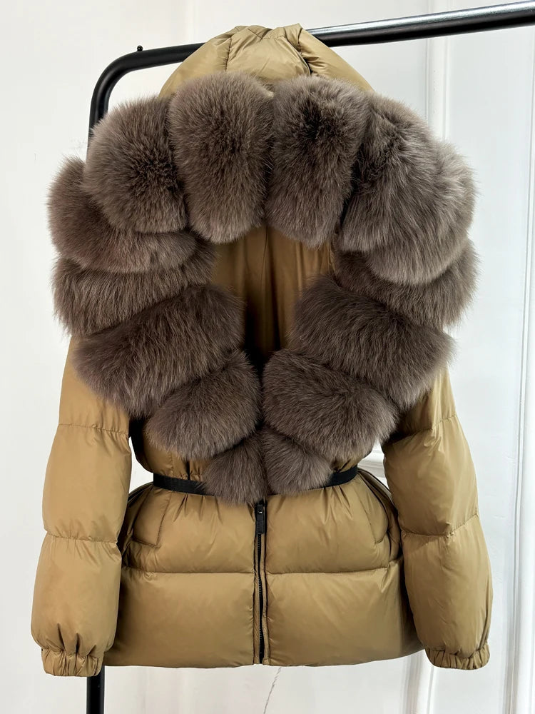 Cindy Winter Luxe: Pufferjacke mit Kapuze