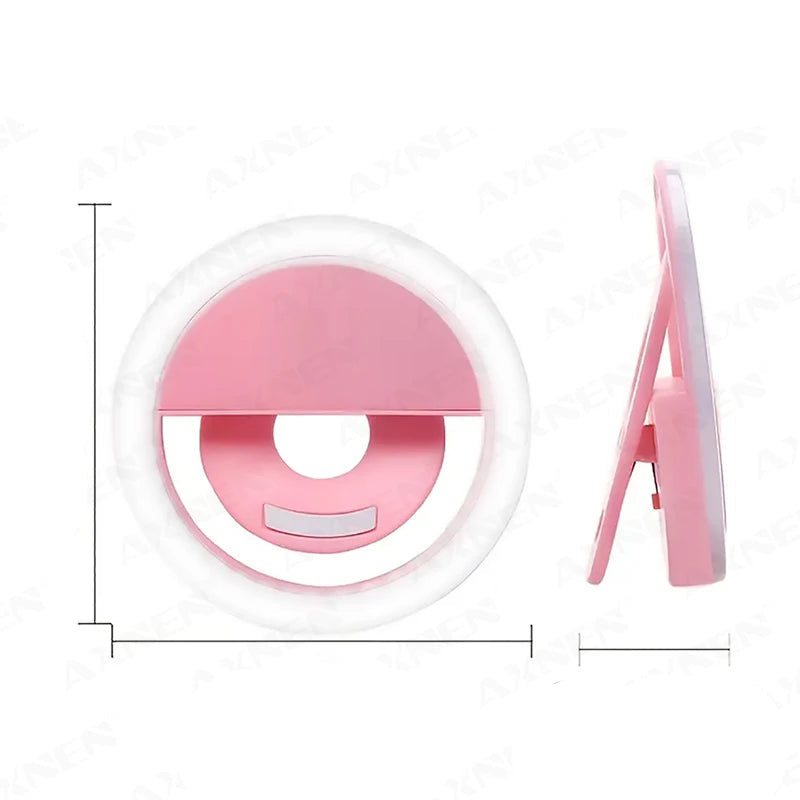 Stella Mini LED Selfie Ring Light – USB oppladbart Clip-On Fill Light for perfekte bilder