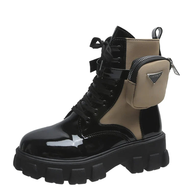 Pradi-geïnspireerde laarzen | Robuuste biker boots voor dames