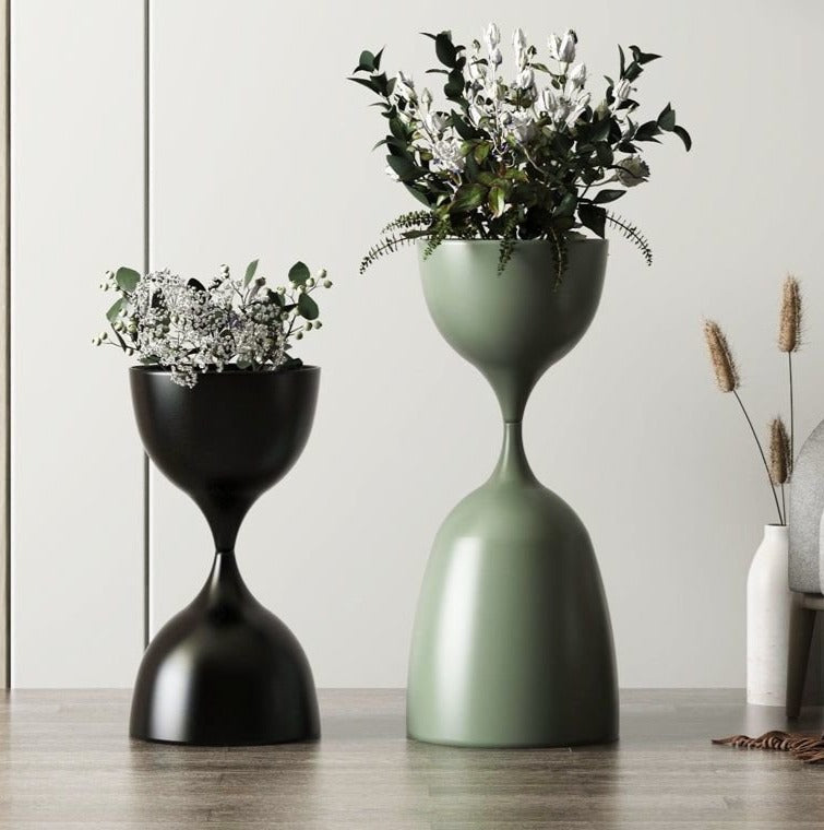 Élégant support de pot de fleurs sur pied en fer – Vase décoratif d'intérieur pour espaces de vie modernes