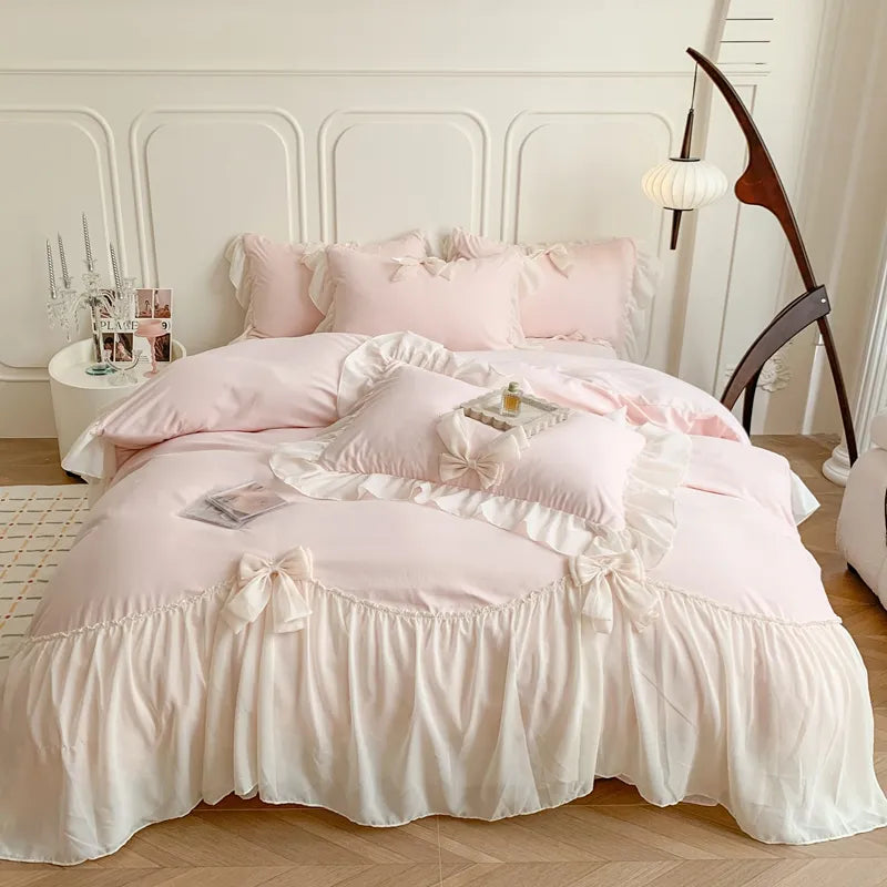 Chiffon Kant Romantische Beddengoedset