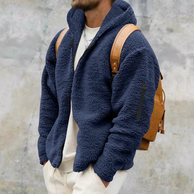 Niklas - Moderna giacca pullover in pile sherpa da uomo