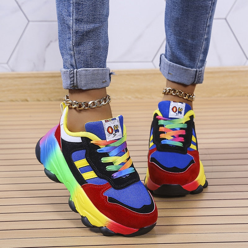 Mathilda Trainer | Casual orthopedische sneakers in verschillende kleuren | Regenboogschoen