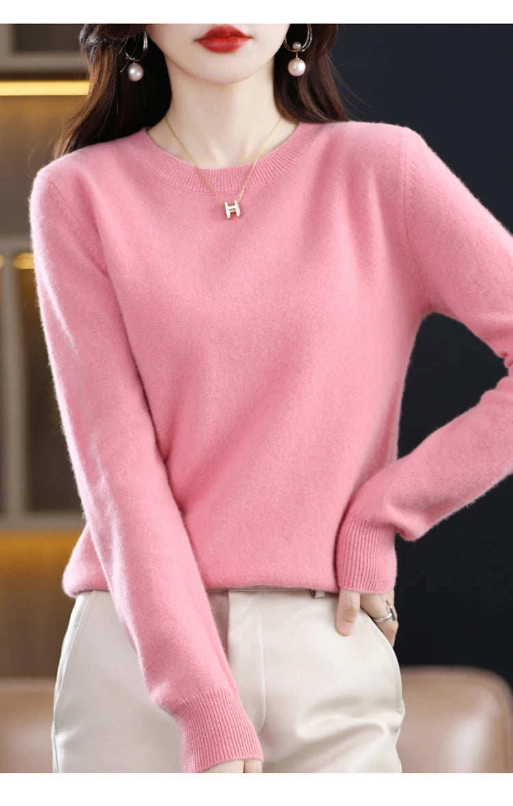 Maren:  100% pure wool cashmere sweater for winter and autumn