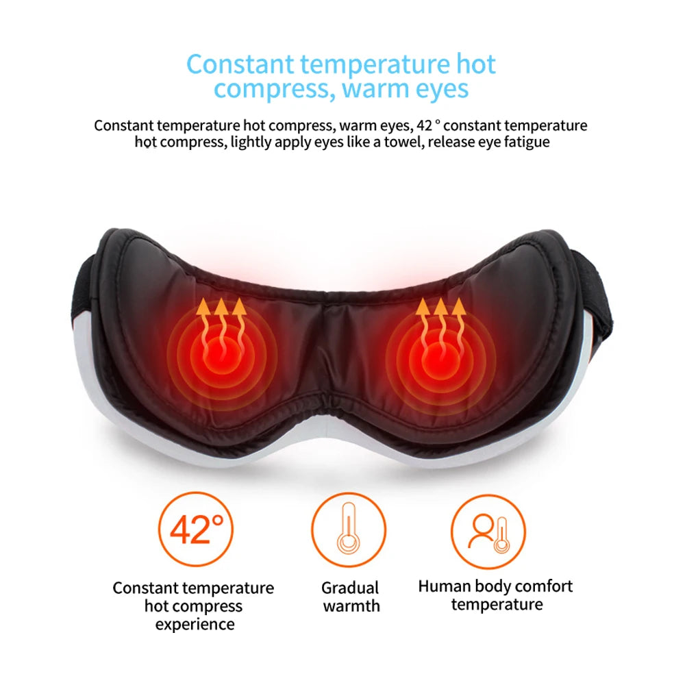 Ögonmassageinstrument - Vibration, Airbag Pressure, Hot Compress, Bluetooth Music Relaxation