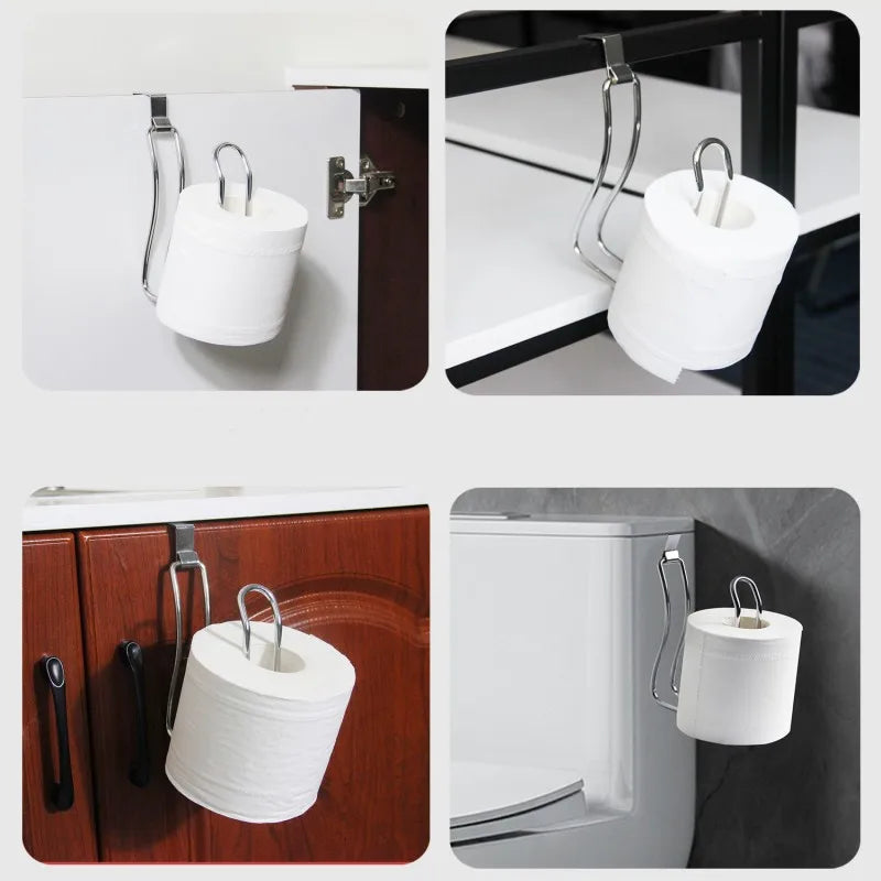 Sara Wall Mount Tissue Paper Holder - No Punching, Rustproof Towel Rack for Bathroom & Kitchen