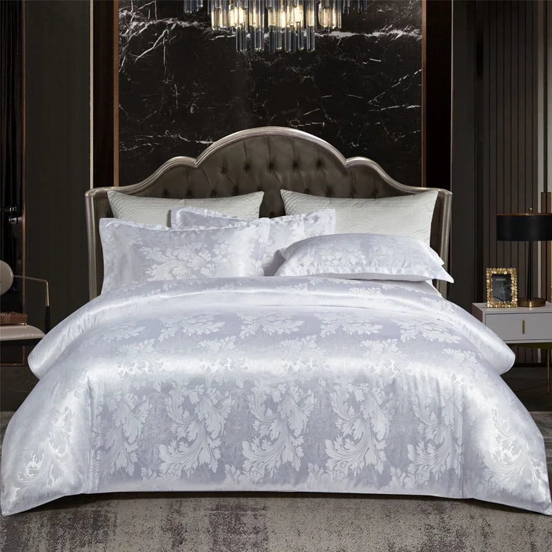 Wostar – housse de couette Jacquard en Satin rayonne, ensemble de literie de luxe pour lit Double, 220x240, été