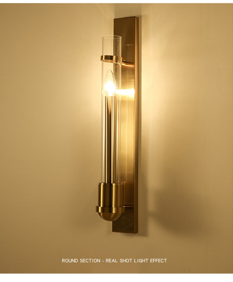 WIN Moderne led-wandlamp in Amerikaanse stijl, luxe gouden licht