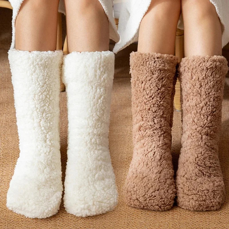 Emma's Cosy Luxe: thermische kasjmiersokken voor dames - zachte, verdikte wintervloer- en slaapsokken