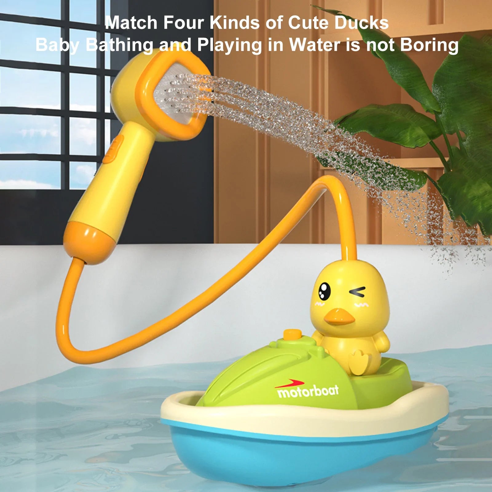 Jouet de bain électrique petit canard jaune