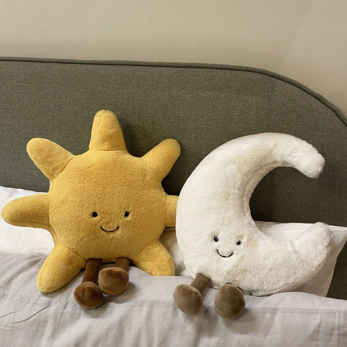 Peluche douce Soleil et Lune