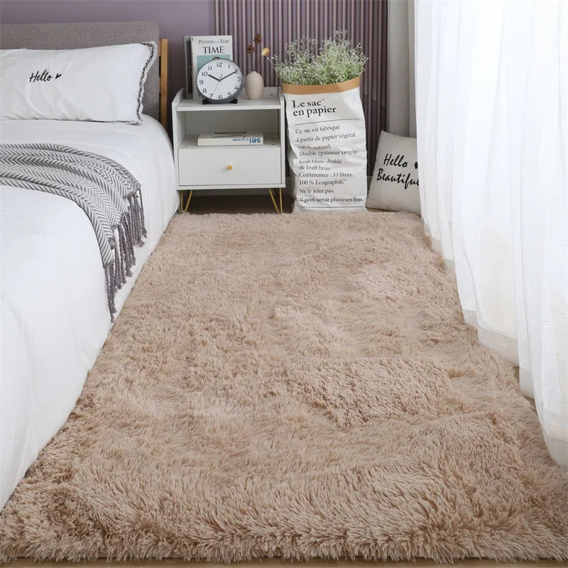 Winnie Fluffy Bedside Rug – Soft, Non-Slip Large Carpet for Bedroom & Nursery