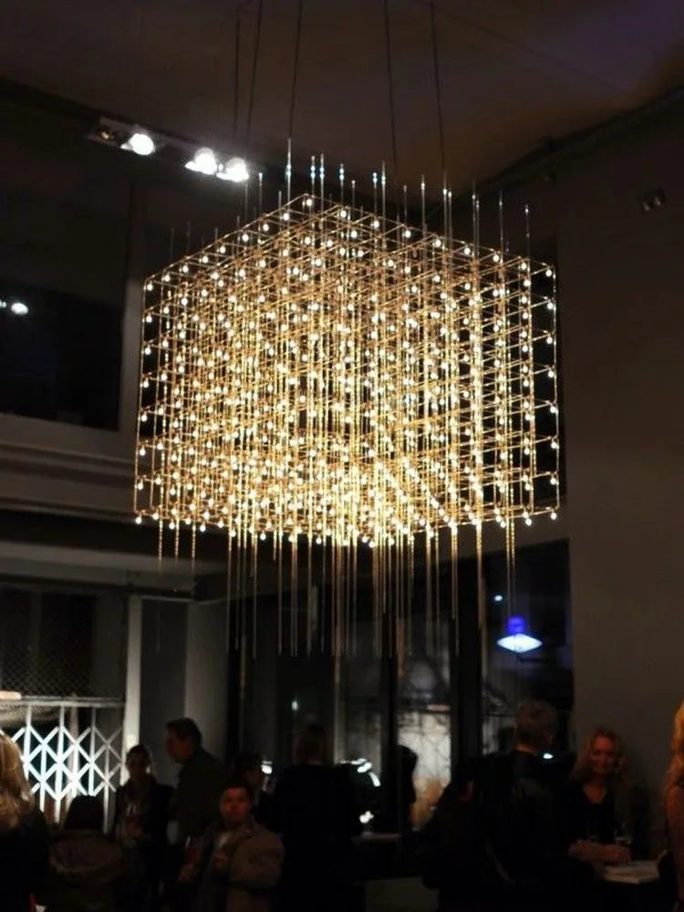 Starlight Rubik's Cube LED Pendant Light – Modern Luxury for Restaurants & Homes