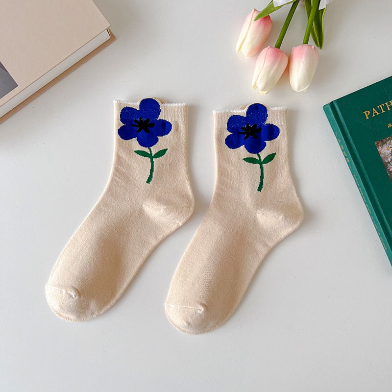 Chaussettes à fleurs