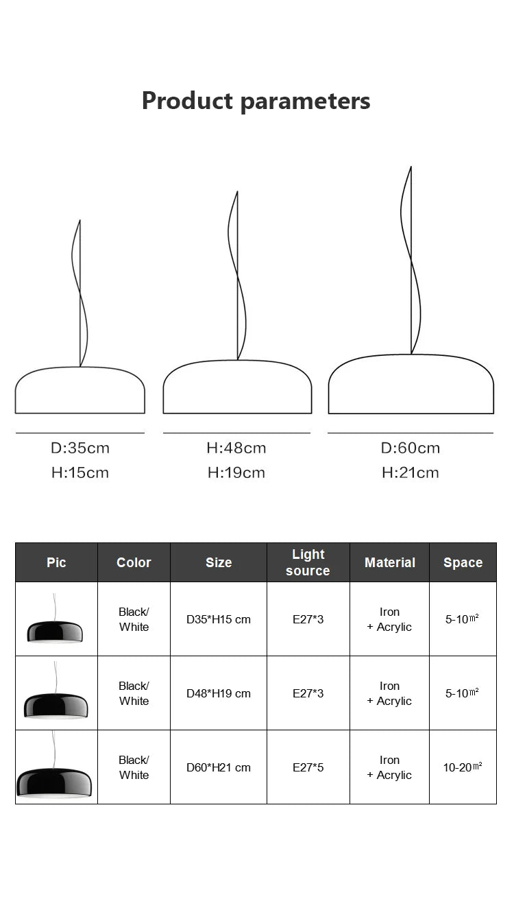 Noordse Minimalistische Ronde Hanglamp