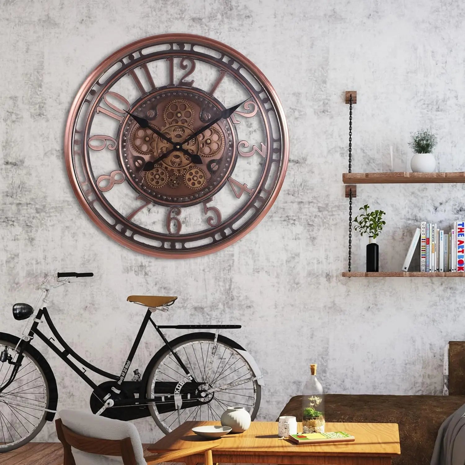 CopperTime - Reloj de pared de oficina antiguo