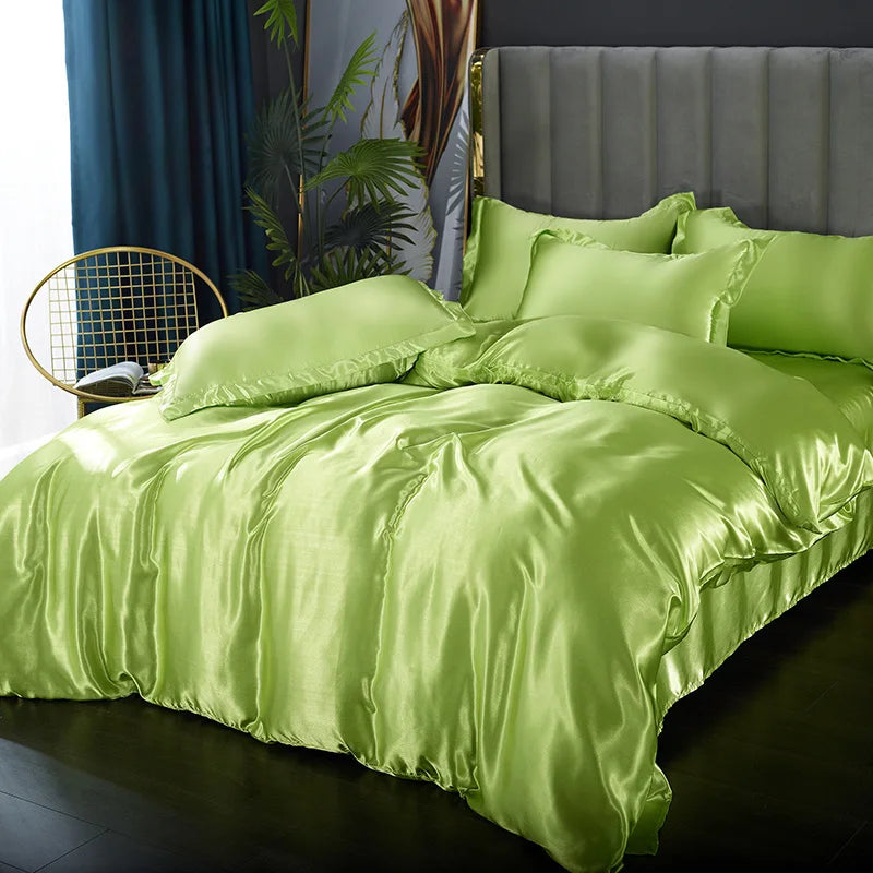 Luxurious Silk Bedding Ensemble: Elegance in Every Thread