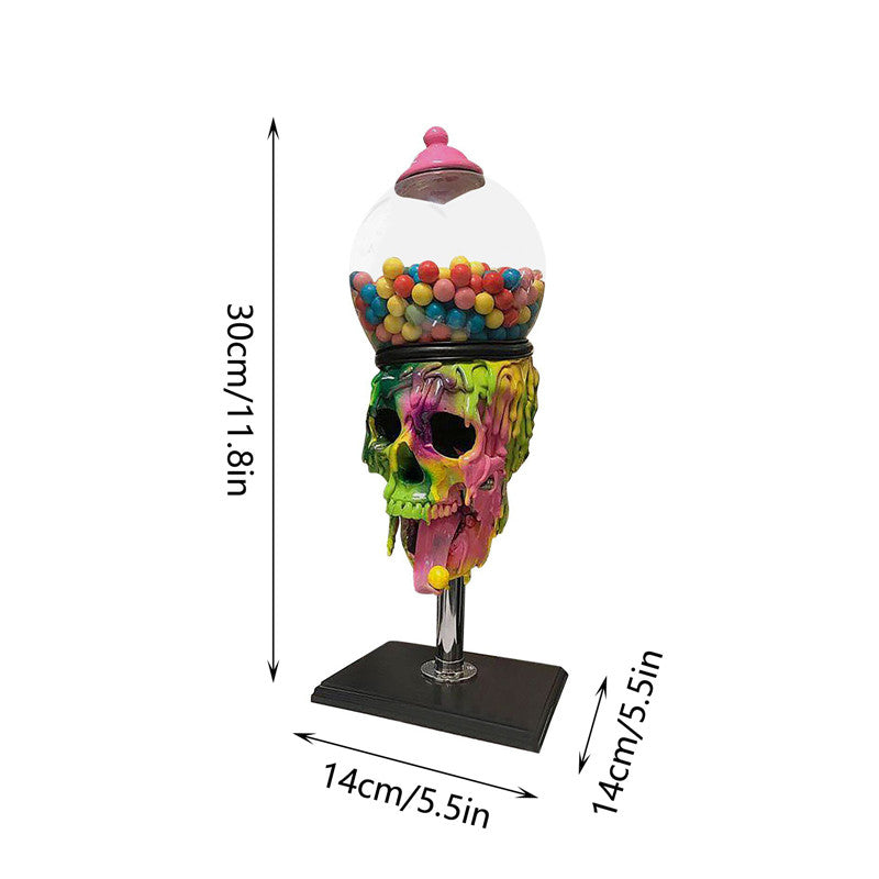 Skull Bubble Gum Machine Halloween bordsdekorationer