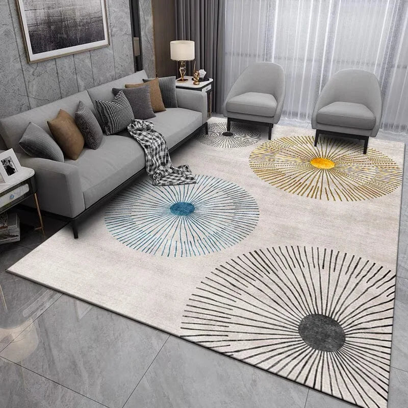 VIKAMA Crystal Velvet Nordic Rug – Luxurious 3D Printed Carpet for Home