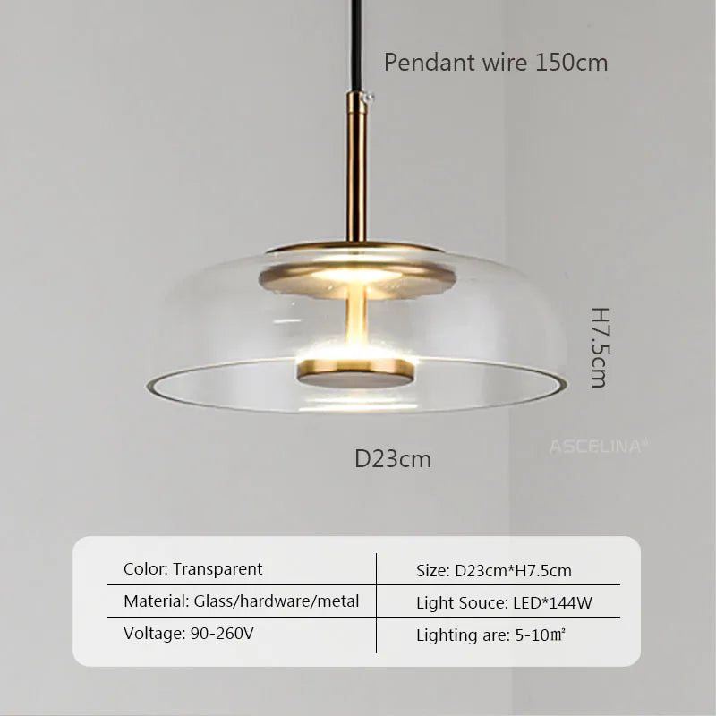 CrystalShine – Elegante LED glazen hanglamp