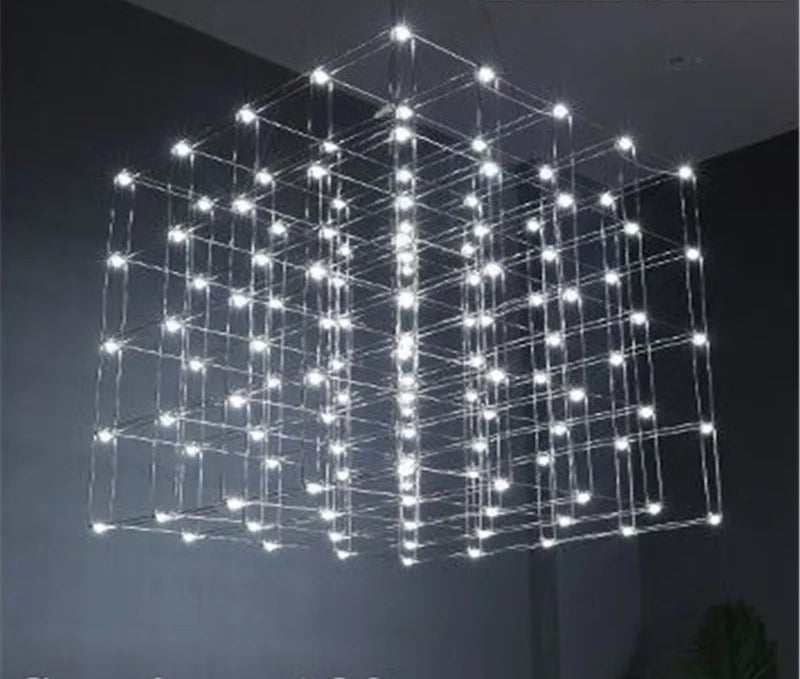 Starlight Rubik's Cube LED Pendant Light – Modern Luxury for Restaurants & Homes