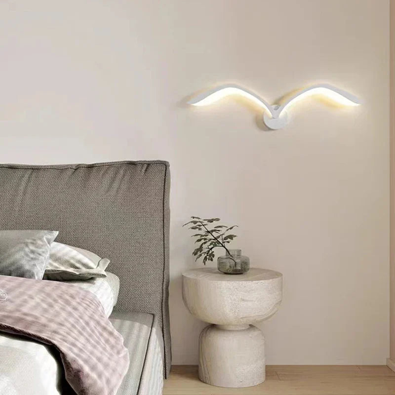 Wandlampe mit Vogelmotiv, Möwe